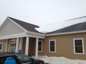 No Icicles or Ice Dams at Well Insulated Strafford Town Hall designed by Tony Fallon Architecture
